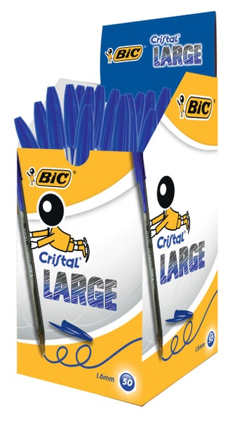 BIC Kugelschreiber Cristal LARGE 0.6mm blau 50er Set