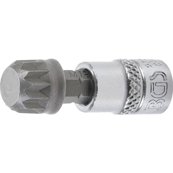 BGS Bit-Einsatz Antrieb Innenvierkant 6,3 mm (1/4) Innenvielzahn (für XZN) M12 - 2507