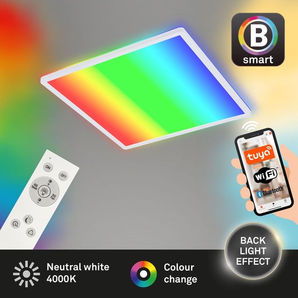 LED Deckenleuchte Smart RGB Bluetooth WiFi Fernbedienung Alexa weiß 22W Briloner