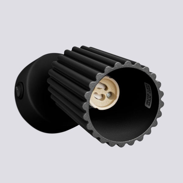 Schwarze Wandleuchte mit GU10 Fassung