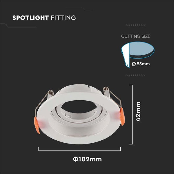 Deckeneinbaustrahler mit Federclips für einfache Installation