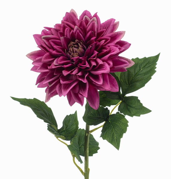 Künstliche Dahlie Kunstblume aus Textil in Dunkelpink