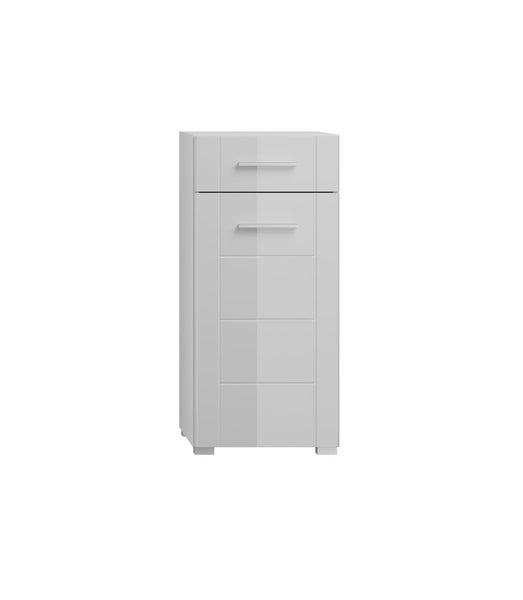 Venice Badschrank 1 Tür, 1 Schublade Hochglanz weiß,weiß. 37 X 31 X 80 cm