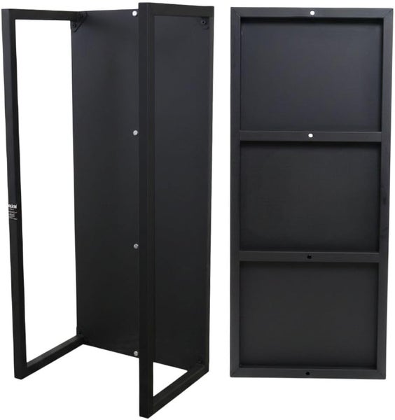 Schwarzer Duschaufsatz mit Rahmen