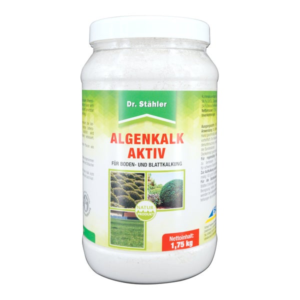 Algenkalk Aktiv – Mikrofeines Pulver zur Bodenverbesserung & Blattkalkung – Für Garten, Beete & Kompost – Reich an Calciumcarbonat & Spurenelementen