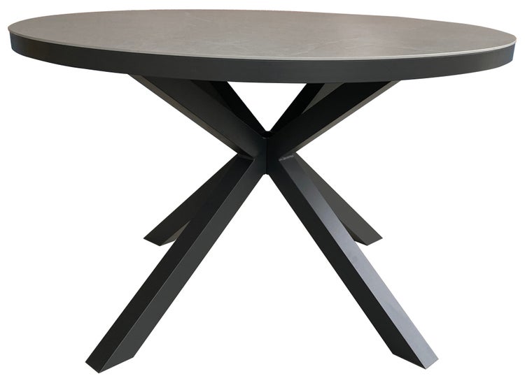 Vier schwarze Hängetöpfe mit Aufhängung