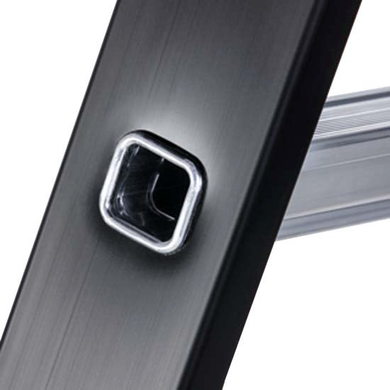 Detailansicht einer Aluminiumleiter