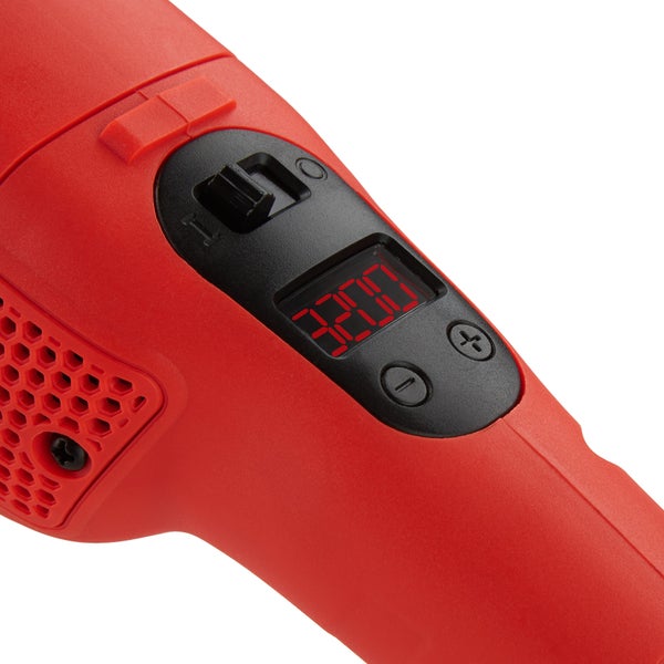25-teiliges Exzenter Poliermaschinen-Set tectake  inklusive 2 Mikrofasertüchern und 2 Ersatzkohlen 810 W schwarz/rot
