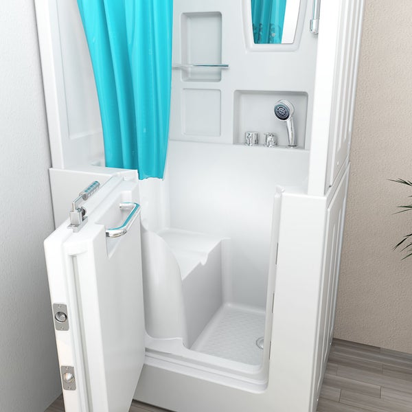 Seniorendusche Wanne mit Tür S02D-A-L 78x100x205cm