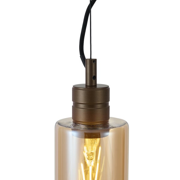 Hängelampe mit transparentem Lampenschirm