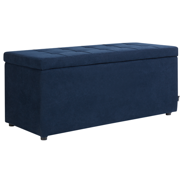 Aufbewahrungshocker OREM Stoff Marineblau