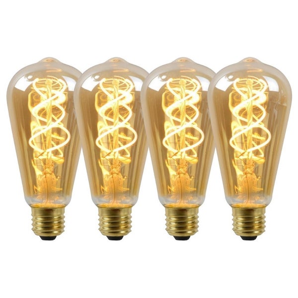 LED Leuchtmittel E27 ST64 in Amber 4,9W 380lm 4er-Pack