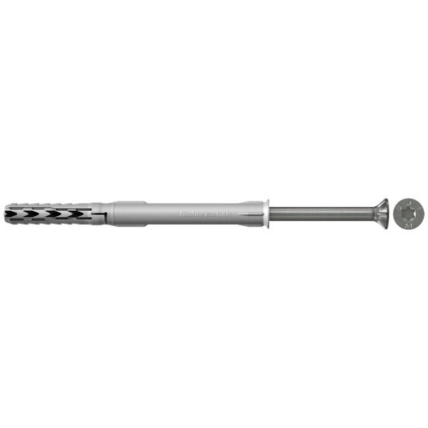 Fischer 50x Langschaftdübel SXR 10 x 180 mm T mit Sicherheitsschraube nicht rostender Stahl A4 - 46285