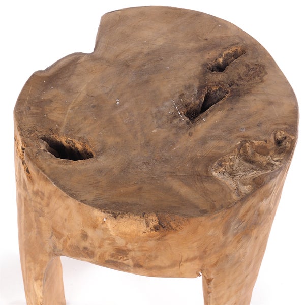 Hocker LOG Wurzelholz massiv naturfarben