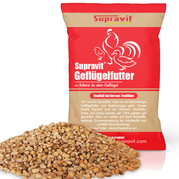 Supravit Geflügelfutter im Sack mit Futter