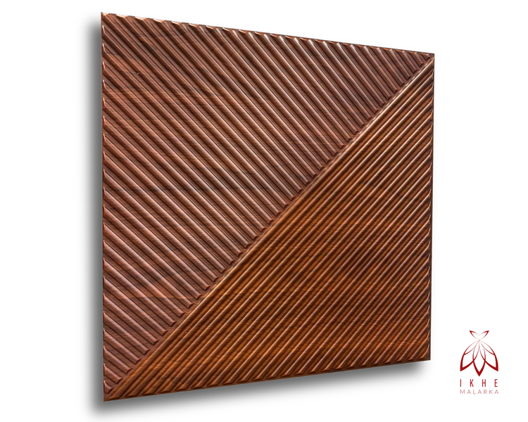 Dekorplatte mit diagonalem Rillenmuster