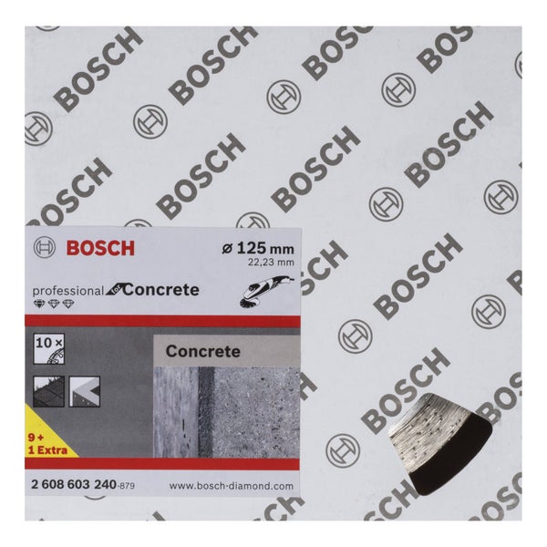 Bosch Diamanttrennscheibe für Beton, 125 Millimeter Durchmesser