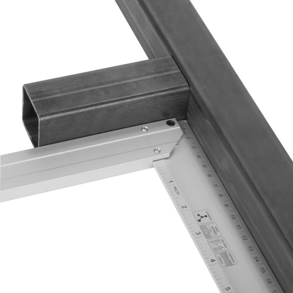 2 x Aluminium Anschlagwinkel 400 mm Winkel mit cm und Zoll genietet