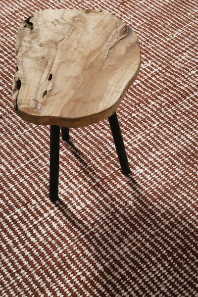 Kelim Teppich Rotbraun Beige aus Jute & Wolle Toulouse Green Looop 160x230 cm