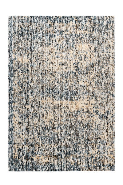 Kurzflor Teppich Valencia Blau / Beige Vintage 240 x 320 cm