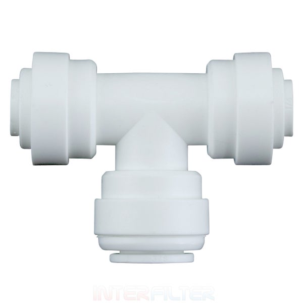 T-Stück Steckverbinder für Wasserfilter aus Kunststoff