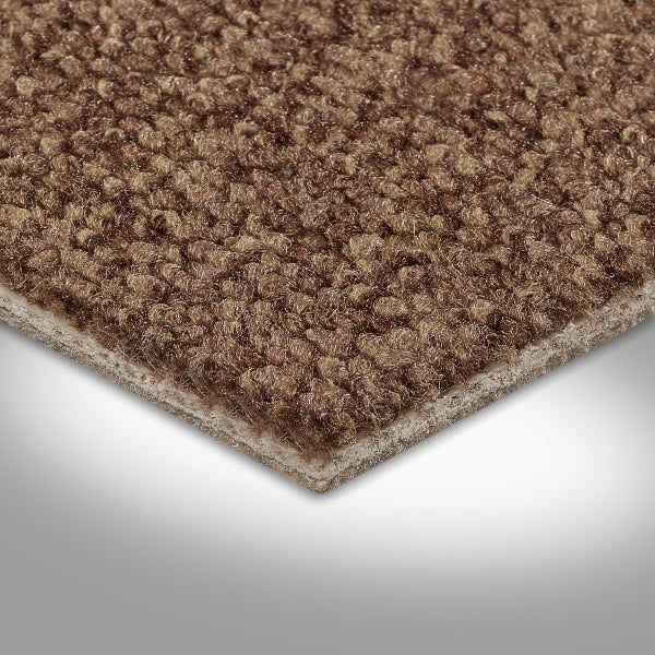 Auslegware Teppichboden Meterware in Braun sehr strapazierfähig 400 cm Breite (Meterware)