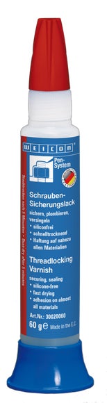 WEICON Schraubensicherungslack | Plombierlack | 60 g | rot (RAL 3000)