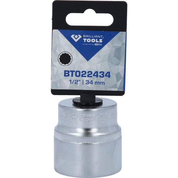 BRILLIANT TOOLS 1/2 Zwölfkant-Stecknuss 34 mm - BT022434