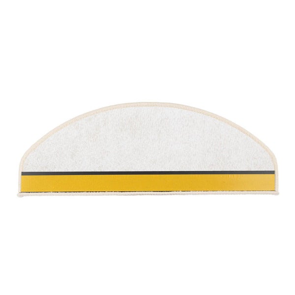 FLOORDIREKT Stufenmatte Kalkutta - Sisaloptik - Schlingenpol - Selbstklebend - Creme - Halbrund - 23,5 x 65 cm