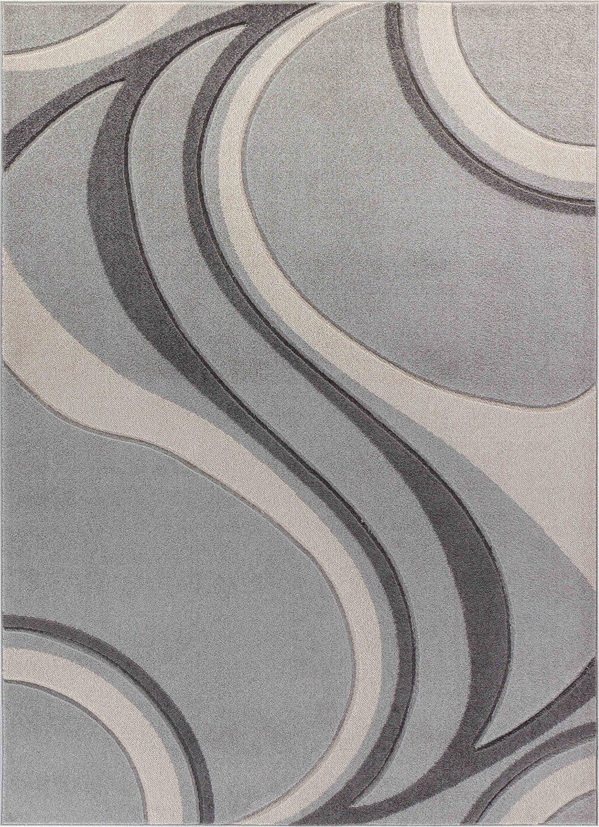 Moderner Skandinavischer Teppich - Grau/Beige - 160x213cm - WHITNEY