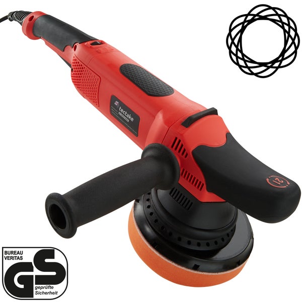 Tectake Poliermaschine mit GS Zeichen und Polierschwamm