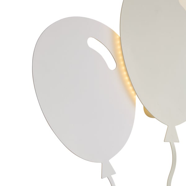 Wandleuchte in Form von zwei Ballons mit integrierter Lichtquelle für Kinderzimmer