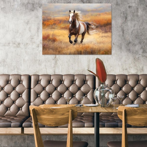 Leinwandbild Tiere Pferde Bilder Wohnzimmer Schlafzimmer 100x70 cm