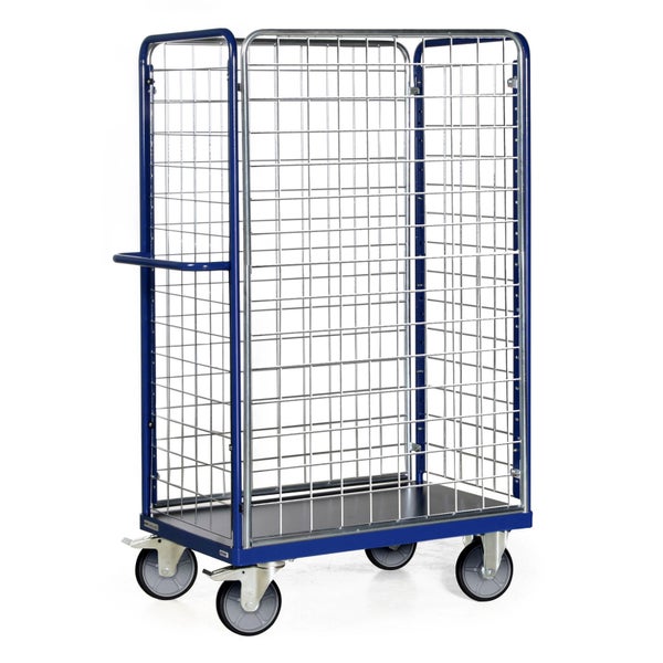 Rollwagen mit Gitterwänden für den Transport