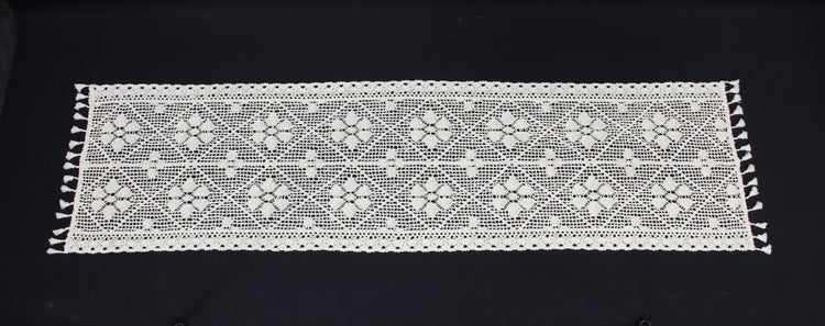 FRANK FLECHTWAREN | Tischläufer Häkelblumen, POLYESTER, BAUMWOLLE, 40 x 140 cm