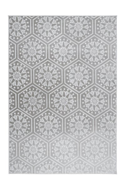 Kurzflor Teppich Blissique Grau / Blau Modern, Klassisch 80 x 150 cm