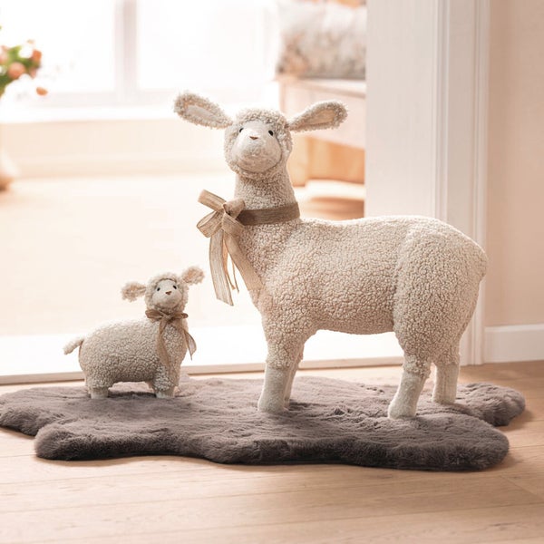 FRANK FLECHTWAREN|Figur Schaf, groß, 49 x 22 x 56 cm, TEXTIL, KUNSTSTOFF, JUTE