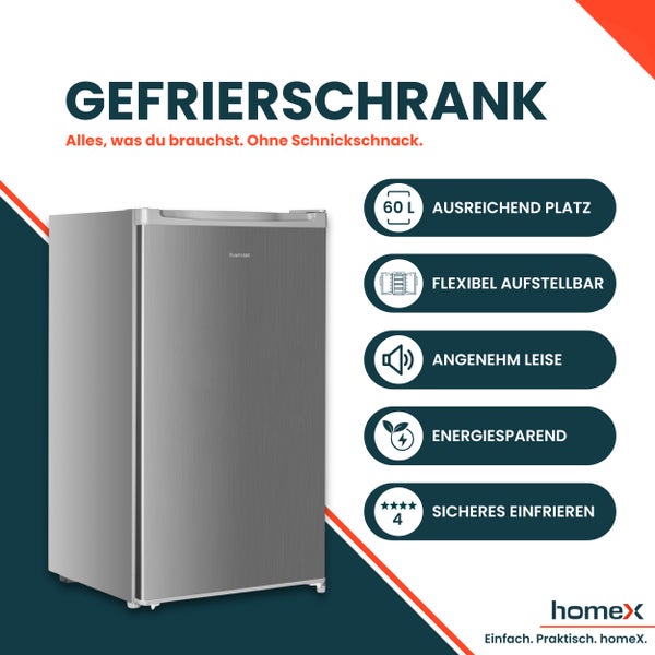 HomeX Gefrierschrank mit 60 Liter Nutzinhalt