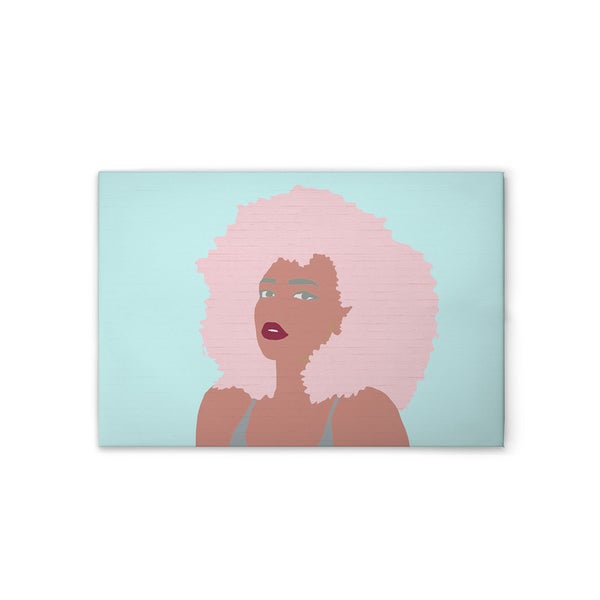 Dekoratives Wandbild mit Frauenportrait und Afrofrisur