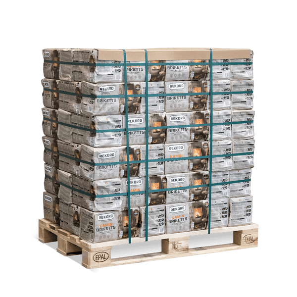 Rekord Braunkohlebriketts 10kg x 90 Paket 900kg Palette