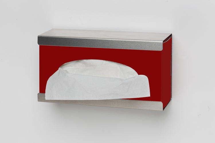 PROREGAL Halterung Für Handschuhe Handtuchbox en 1 Fach Offen Wandhalterung HxBxT 13,3 x 25 x 7,8 cm Edelstahl Silber