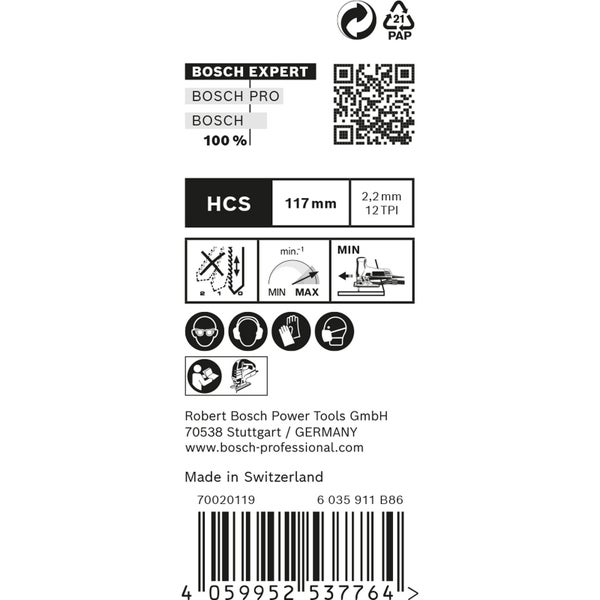 Bosch 25x Expert Wood 2-side clean T 308 B Stichsägeblatt - 2608900552