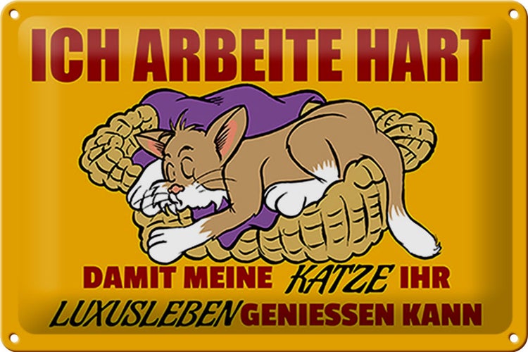 MoonWorks® Tasse à café avec inscription en allemand « ich arbeite hart damit meine Katze ihr Luxusleben führen kann Katzmotiv, Céramique, Chat de luxe - Uni blanc., Taille unique