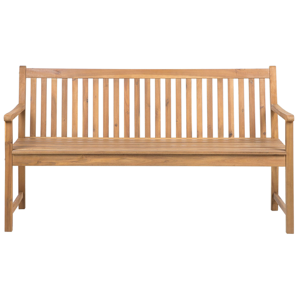Gartenbank VIVARA 160 cm zertifiziertes Akazienholz Hellbraun