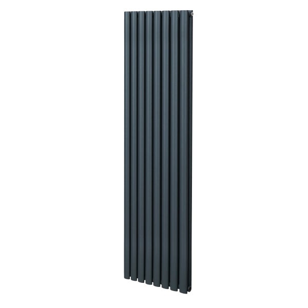 Oval Röhrenheizkörper - 1800mm x 480mm - Anthrazitgrau