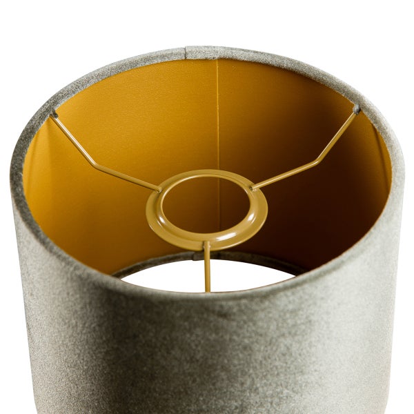 Samtlampenschirm grün mit goldener Innenseite 18/18/14
