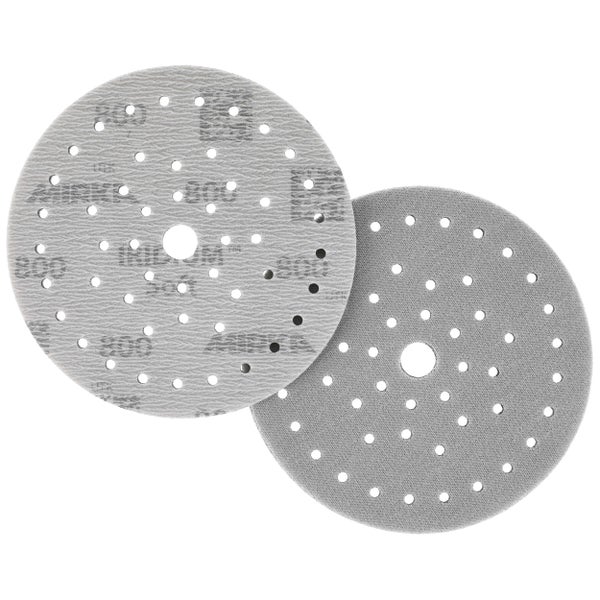 Mirka Iridium Soft Schleifscheiben Ø 150 mm / Korn P800 / Klett Multifit / 20 Stück / schaumbasiertes Schleifmittel für präzises Trockenschleifen, Klarlackschliff, Finish