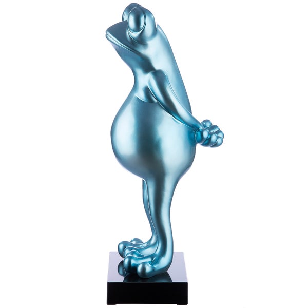 Skulptur GILDE Dekoration Höhe 68cm Breite 30cm blau Kunstharz