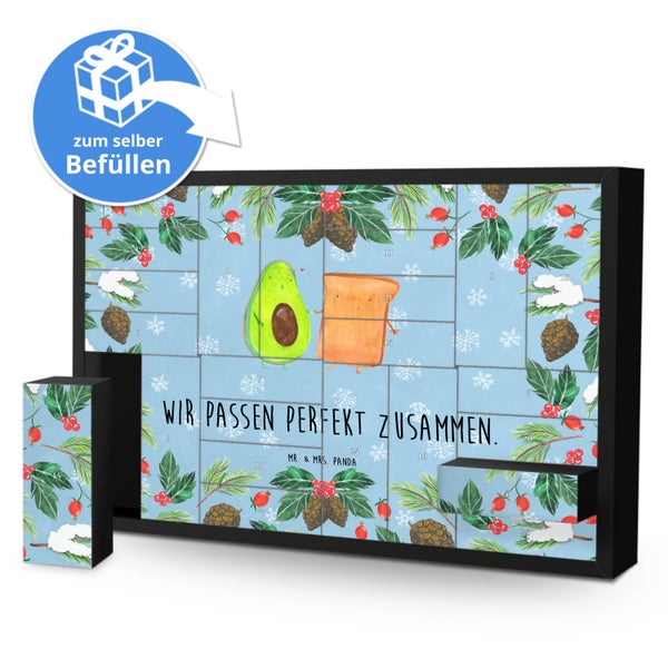 Mr. & Mrs. Panda Befüllbarer Adventskalender Avocado Toast - Blau Pastell