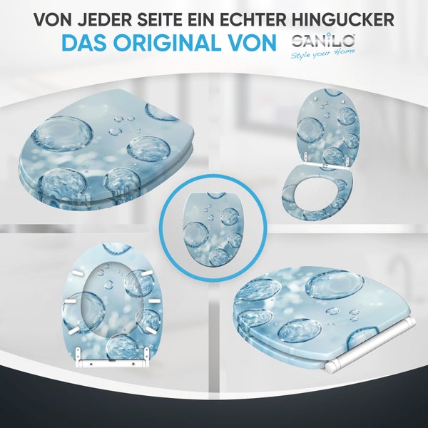WC-Sitz mit Absenkautomatik & Top Fix Bubbles